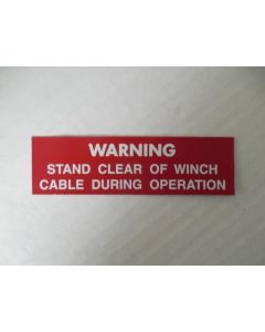 DECAL STAND CLEAR OF WINCH