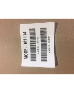DECAL BAR CODE M1114