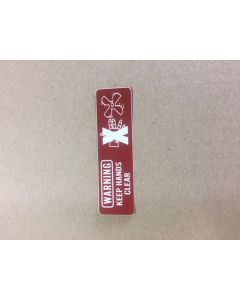 DECAL FAN WARNING