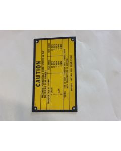 DATA PLATE M561 GAMA GOAT